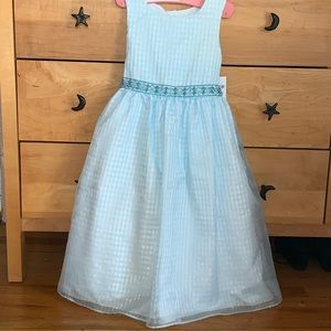 Pipa & Julie Blue Gingham Party Dress. 6X